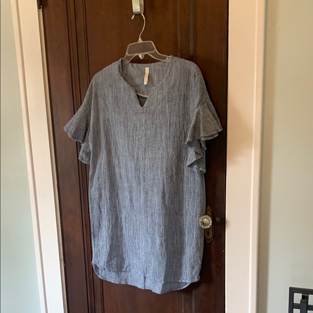 Love in Heather Gray Short Sleeve Dress